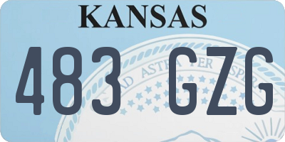 KS license plate 483GZG