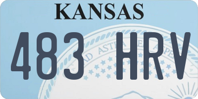 KS license plate 483HRV
