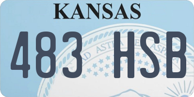 KS license plate 483HSB