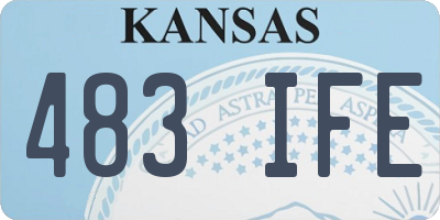 KS license plate 483IFE
