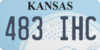 KS license plate 483IHC