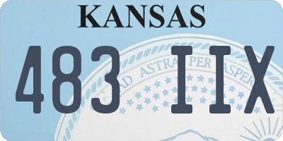 KS license plate 483IIX