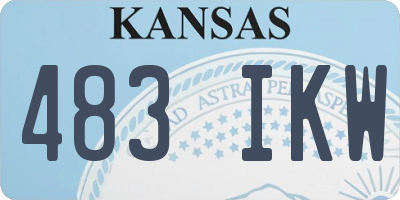 KS license plate 483IKW