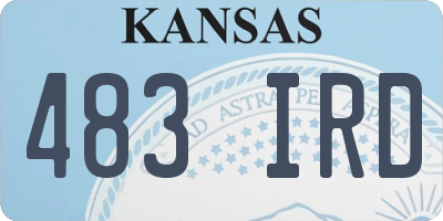 KS license plate 483IRD