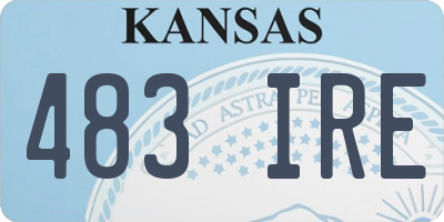 KS license plate 483IRE