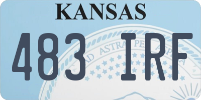 KS license plate 483IRF