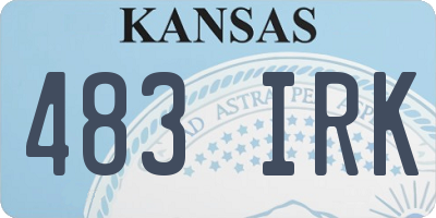 KS license plate 483IRK