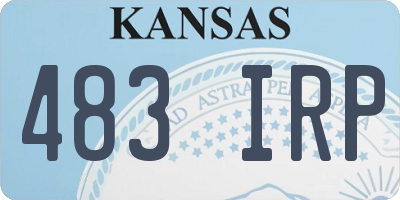 KS license plate 483IRP