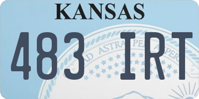 KS license plate 483IRT