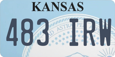 KS license plate 483IRW