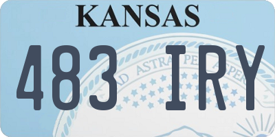 KS license plate 483IRY