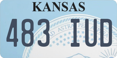 KS license plate 483IUD