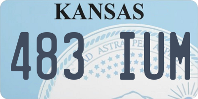 KS license plate 483IUM