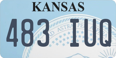 KS license plate 483IUQ