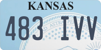 KS license plate 483IVV
