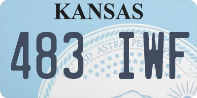 KS license plate 483IWF