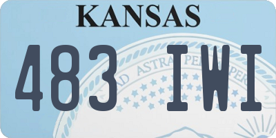 KS license plate 483IWI