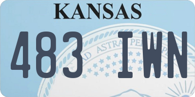 KS license plate 483IWN