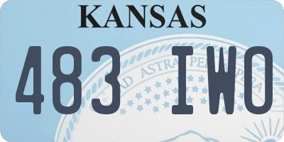KS license plate 483IWO