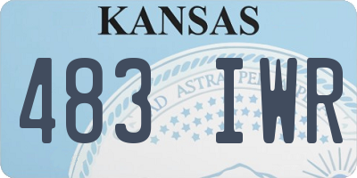 KS license plate 483IWR