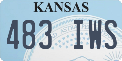 KS license plate 483IWS