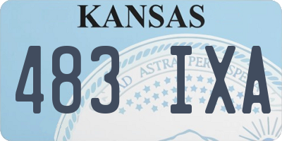 KS license plate 483IXA