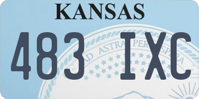 KS license plate 483IXC