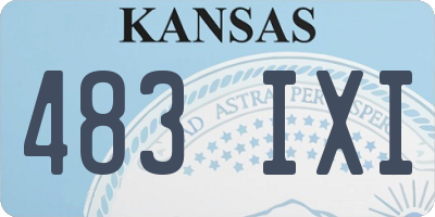 KS license plate 483IXI