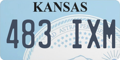 KS license plate 483IXM