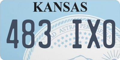 KS license plate 483IXO