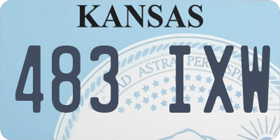 KS license plate 483IXW