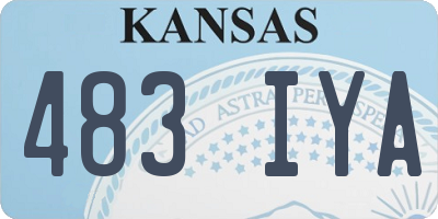 KS license plate 483IYA