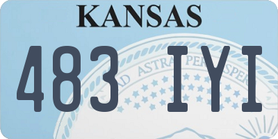 KS license plate 483IYI