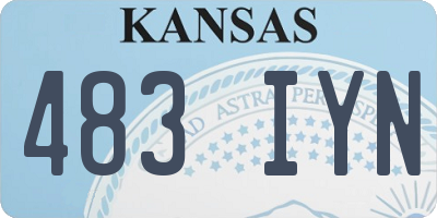 KS license plate 483IYN