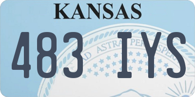 KS license plate 483IYS