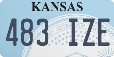 KS license plate 483IZE