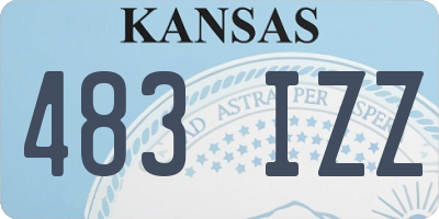 KS license plate 483IZZ