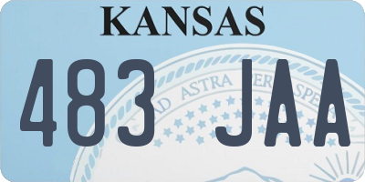 KS license plate 483JAA