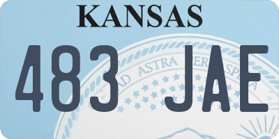 KS license plate 483JAE