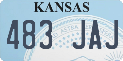 KS license plate 483JAJ