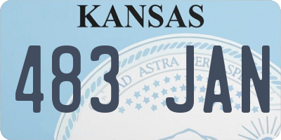 KS license plate 483JAN