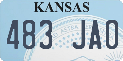 KS license plate 483JAO