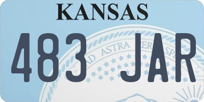 KS license plate 483JAR