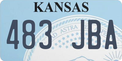 KS license plate 483JBA