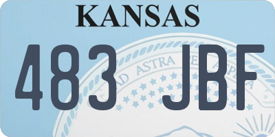 KS license plate 483JBF