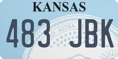 KS license plate 483JBK