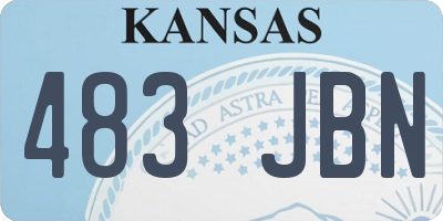 KS license plate 483JBN