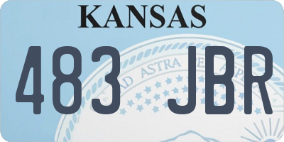 KS license plate 483JBR