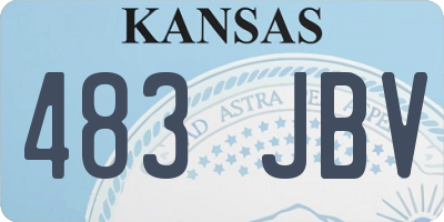 KS license plate 483JBV