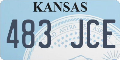 KS license plate 483JCE